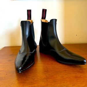 Underground Shoes England, Black Beatle Chelsea Boots, Punk/Mod